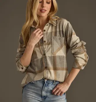 Plaid Button Up Shacket By: Panache Apparel