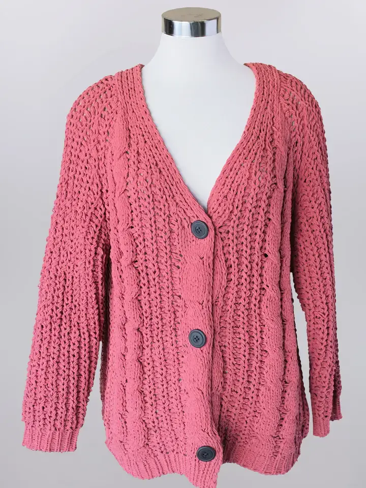 Cable Knit Cardigan Sweater