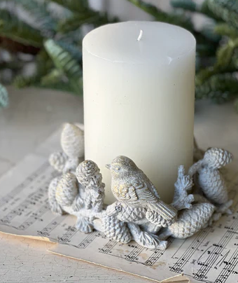 Feathered Woods Candle Holder
