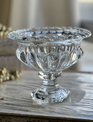 6.3" Clear Glass Pedestal Urn