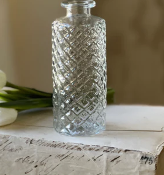 Diamond Cut Glass Bottle