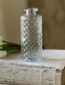 Diamond Cut Glass Bottle