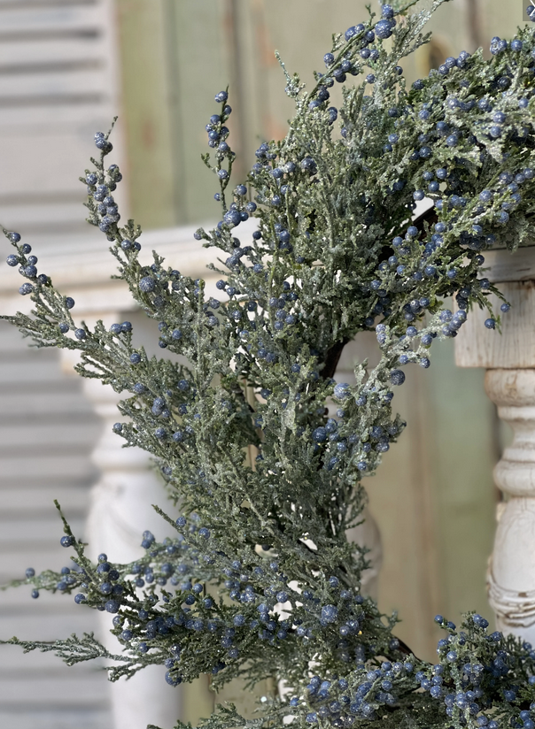 22" Icy Northwind Juniper Wreath