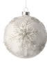 Glass Frosted Snowflake Ornament