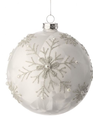 Glass Frosted Snowflake Ornament