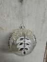 Glass Jeweled Pearl Leaf Ornament (2-Styles)