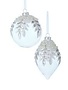 Glass Jeweled Pearl Leaf Ornament (2-Styles)
