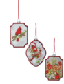 5" Glass Frame Cardinal Ornament (3-Styles)