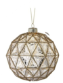 Mercury Glass Gold Geo Ball Ornament (2-Styles)
