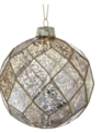 Mercury Glass Gold Geo Ball Ornament (2-Styles)