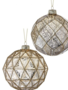 Mercury Glass Gold Geo Ball Ornament (2-Styles)