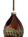 Brown Glass Round Beaded Leaf Ornament (2-Styles)