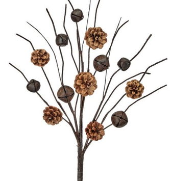 25" Rustic Bell Cone Spray