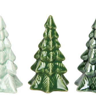 Set of 3 Iridescent Mini Christmas Trees