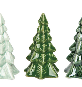 Set of 3 Iridescent Mini Christmas Trees