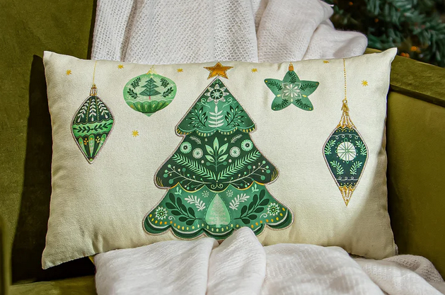 Shades of Green Throw Pillow