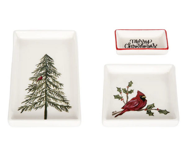 Set of 3 Christmas Trinket Dishes