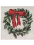 Handpainted Wreath Block Art