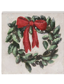 Handpainted Wreath Block Art Handpainted Wreath Block Art