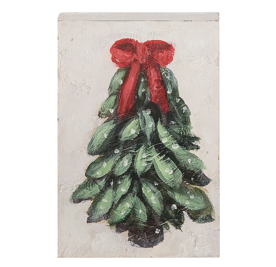 Handpainted Tree Block Art