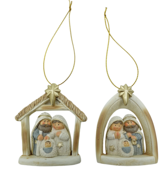 Mini Nativity Hanging Ornament (2-Styles)