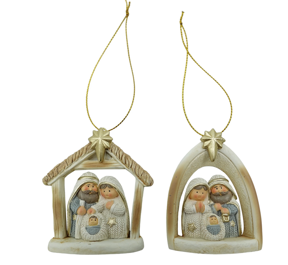 Mini Nativity Hanging Ornament (2-Styles)