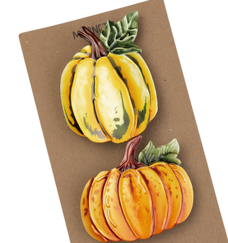 Set of 2 Fall Pumpkin Magnets