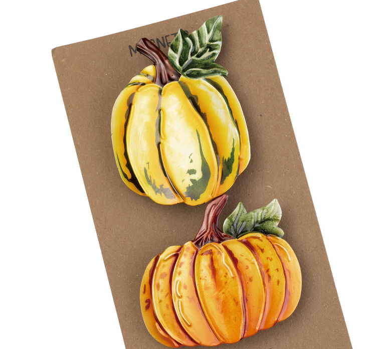 Set of 2 Fall Pumpkin Magnets