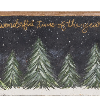 Hand Painted Most Wonderful Time Block Art