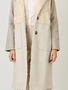 Mystree Fleece Block Long Overcoat Trench By: Mystree