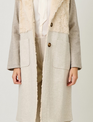 Mystree Fleece Block Long Overcoat Trench By: Mystree Mystree Fleece Block Long Overcoat Trench By: Mystree