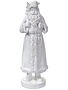 White Glitter Santa w/ Gift