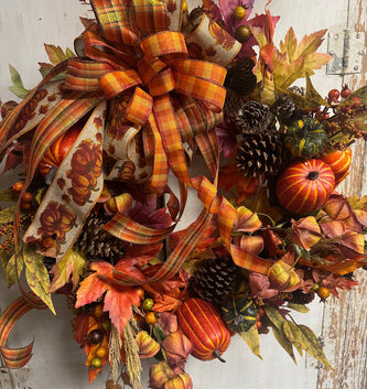 Custom Harvest Splendor Fall Wreath Custom Harvest Splendor Fall Wreath