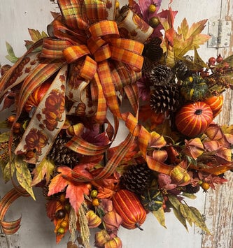 Custom Harvest Splendor Fall Wreath