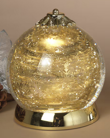 Spinning Snowflake Water Globe (2-Colors)
