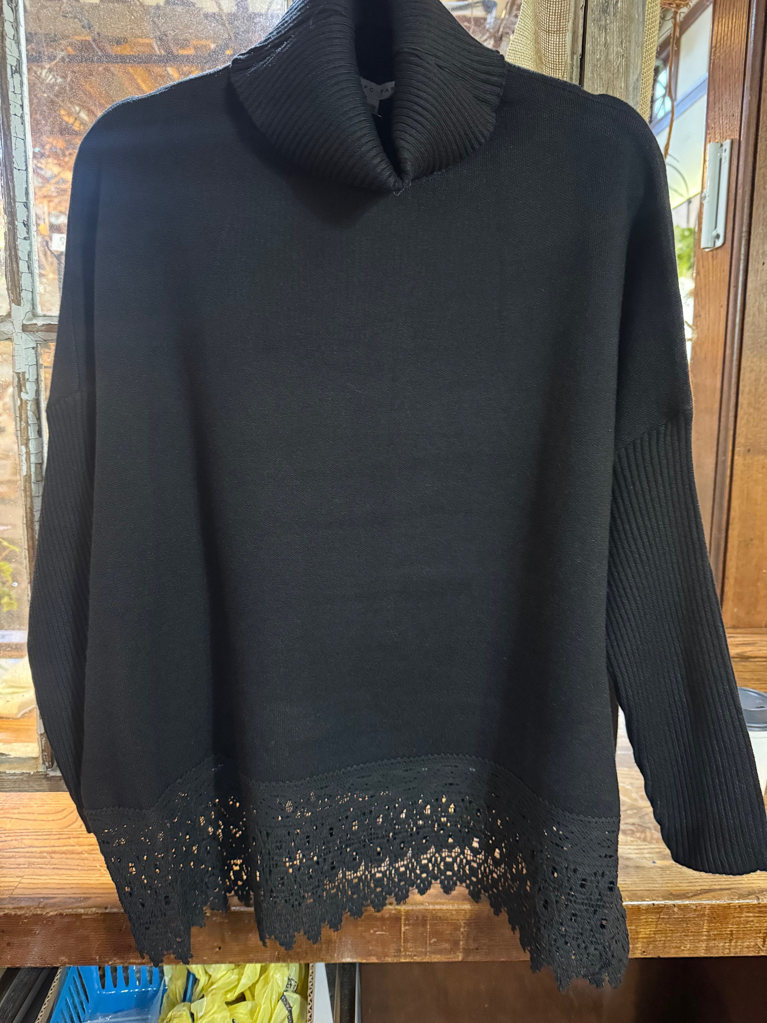 Tempo Paris Lace Edge Sweater By: Tempo Paris (2-Color)