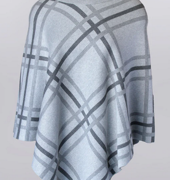 Gray Plaid Poncho By: Keren Hart