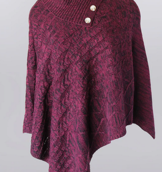 Triple Button Poncho By: Keren Hart