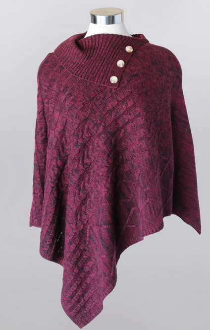 Triple Button Poncho By: Keren Hart