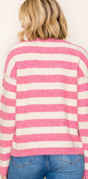 Staccato Crew Neck Super Soft Striped Sweater By: Staccato