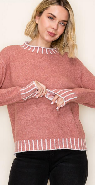 Staccato Mock Neck Pull Over Sweater By: Staccato Staccato Mock Neck Pull Over Sweater By: Staccato