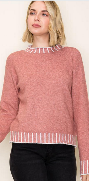 Staccato Mock Neck Pull Over Sweater By: Staccato Staccato Mock Neck Pull Over Sweater By: Staccato