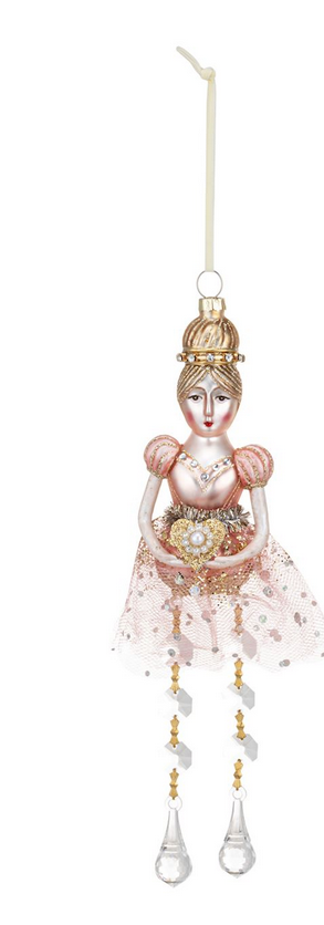 Glass Ballerina Nutcracker Ornament (3-Styles)