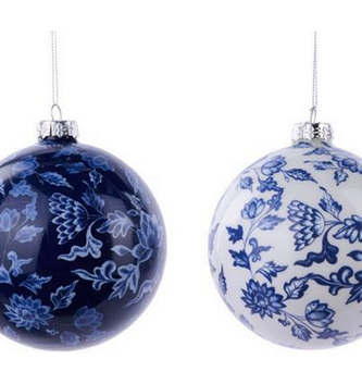 Round Fancy Blue Ornament (2-Styles) Round Fancy Blue Ornament (2-Styles)