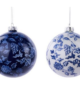 Round Fancy Blue Ornament (2-Styles)