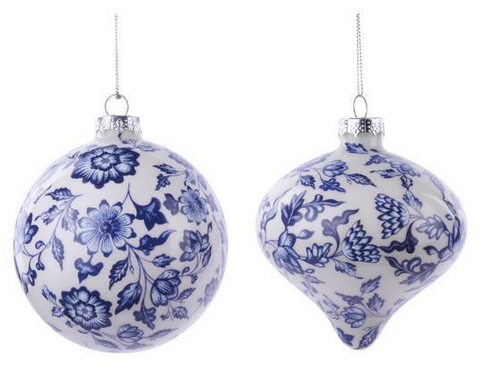 Vintage Blue Floral Ornament Vintage Blue Floral Ornament
