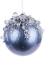 4.5" Blue Jeweled Ball Ornament 4.5" Blue Jeweled Ball Ornament