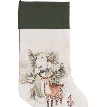 Woodland Santa Stocking