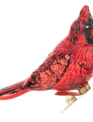 Small Glass Clip on Cardinal Ornament
