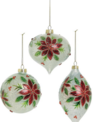 Mercury Glass Poinsettia Ornament (3-Styles)